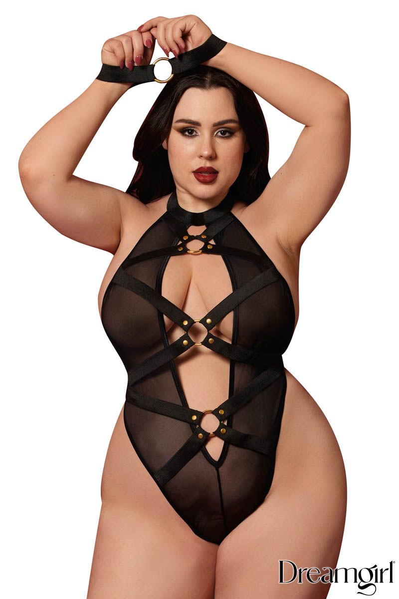 Teddy and Cuffs In Black - Dreamgirl