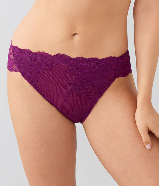 Vivid Attraction Hi Cut Brief in Dark Purple - Wacoal