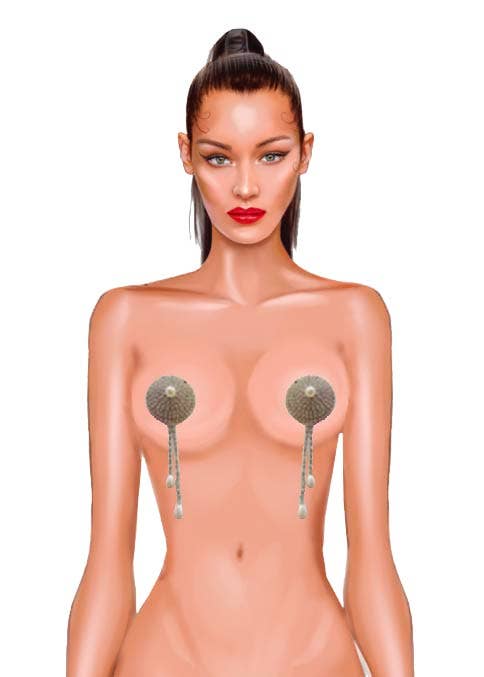Rhinestone & Pearl Dangle Pasties - House of Desire