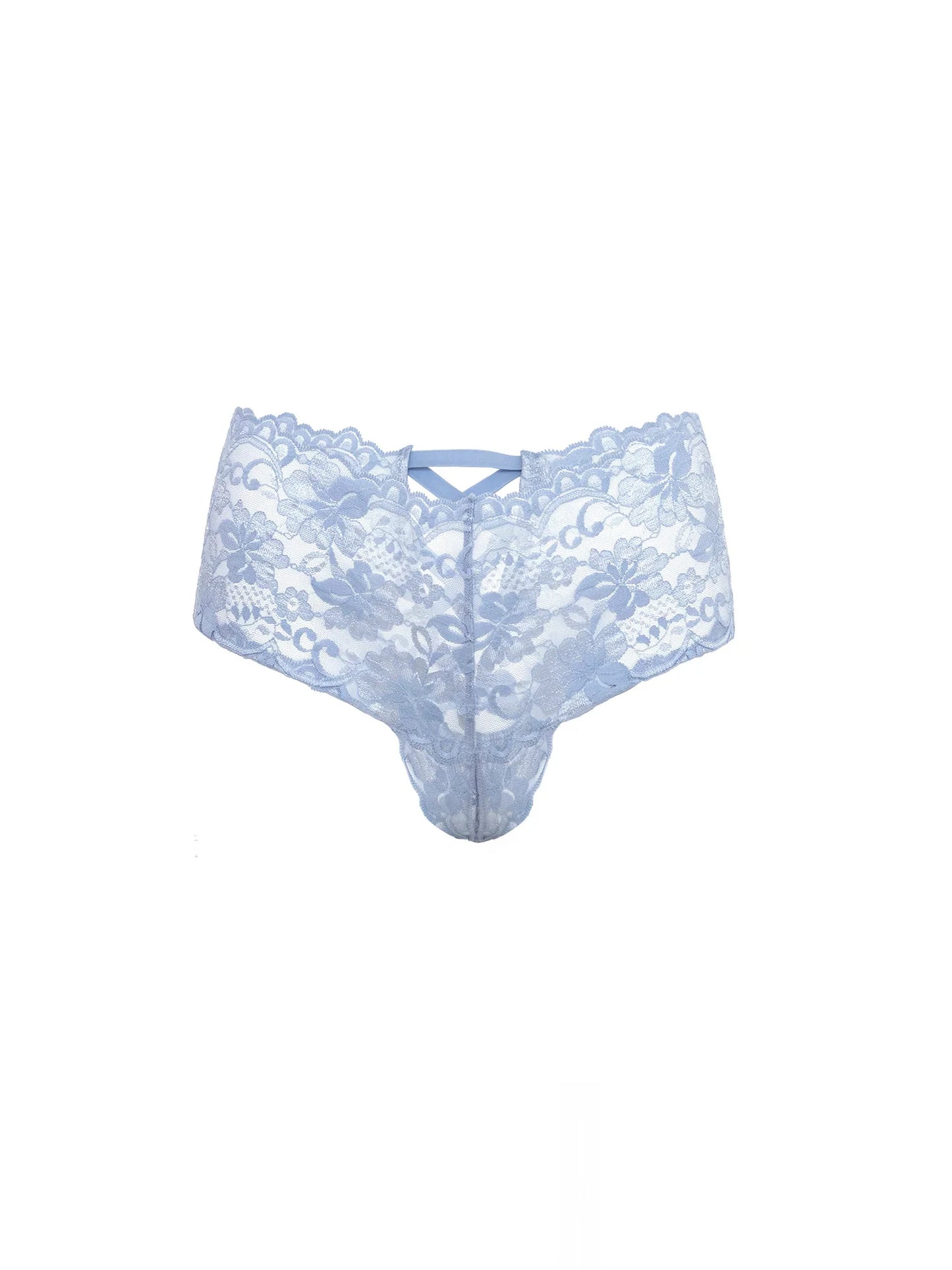 Good Night Kiss Crotchless Shorty In Brunnera Blue - Oh La La Cheri