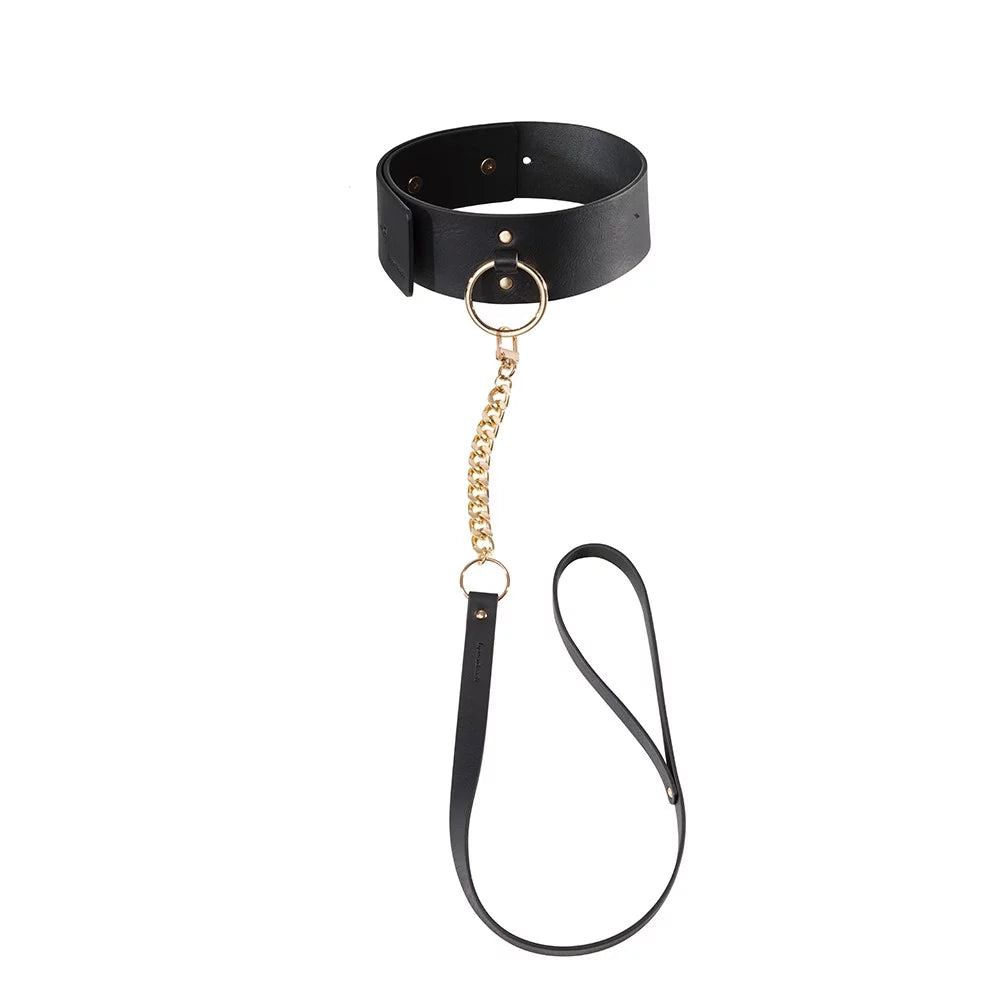 Maze Wide Choker with Leash - Bijoux Indiscrets