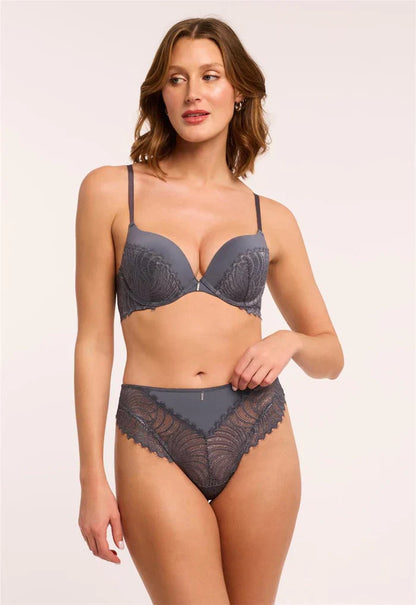 Lights Out Prodigy Bra In Magnet/Silver - Montelle