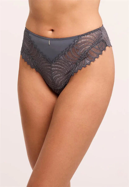 Lights Out Thong In Magnet/Silver - Montelle