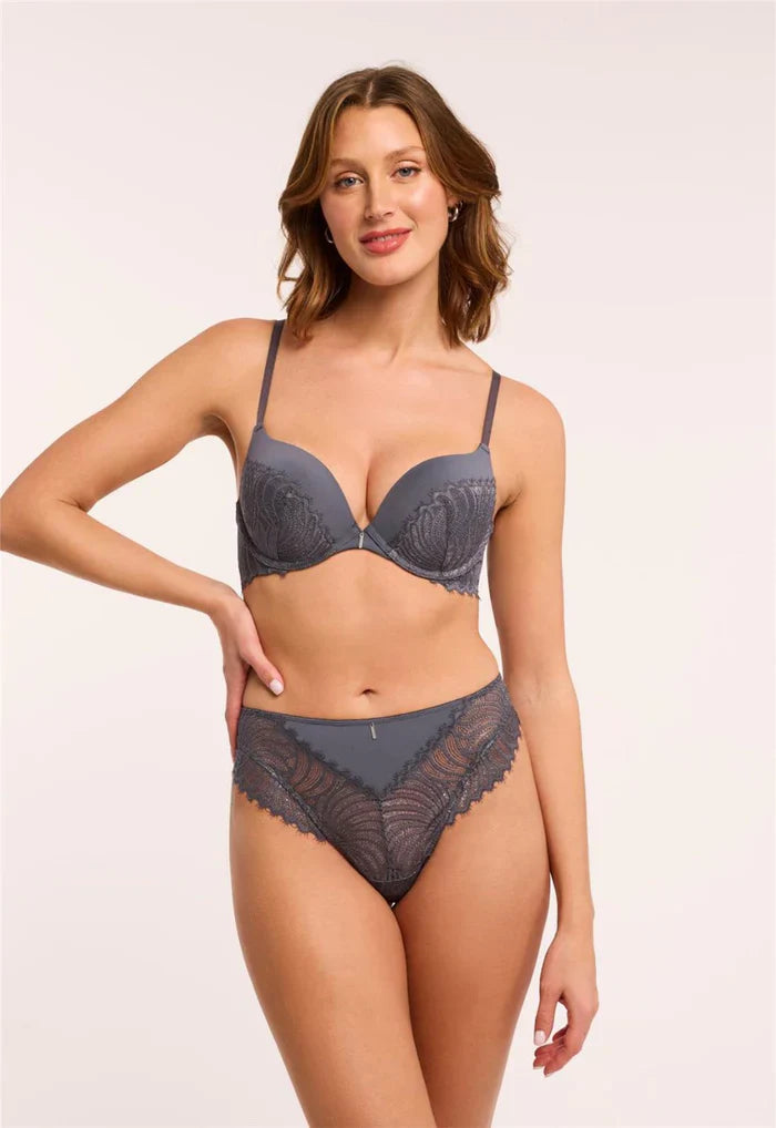 Lights Out Thong In Magnet/Silver - Montelle