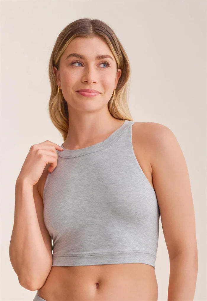 Cropped Top in Heather Grey - Fleurt