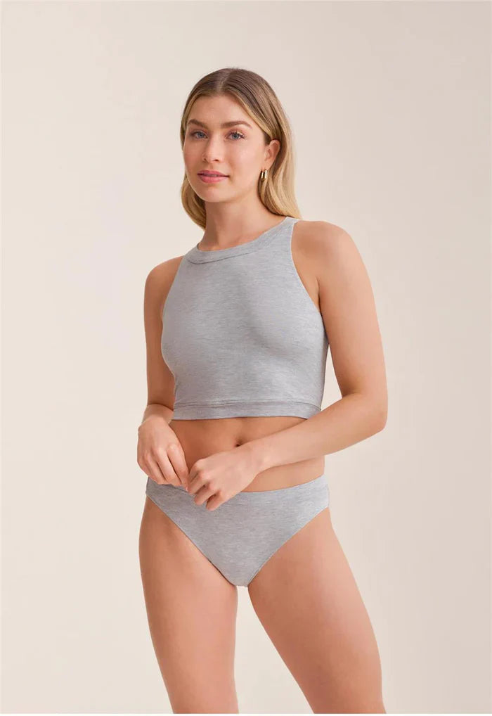 Cropped Top in Heather Grey - Fleurt