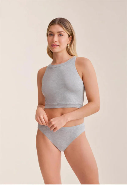 Cropped Top in Heather Grey - Fleurt