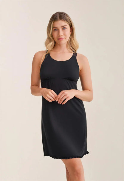 Racerback Nightshirt in Black - Fleurt