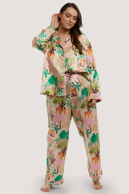 Alja Horvat Recycled Satin Long Sleeve Top - Playful Promises
