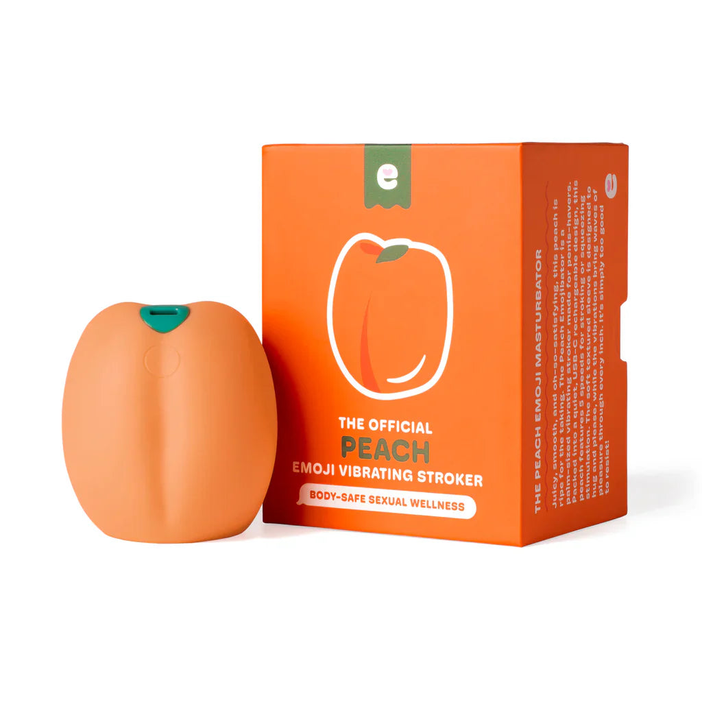 Peach Emoji Vibrating Stroker - Emojibator