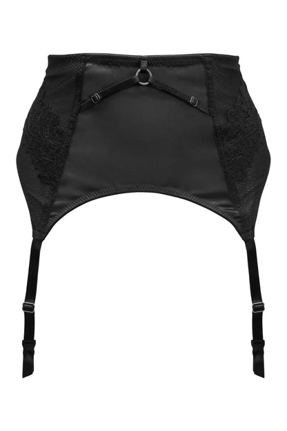 Lavish Deep Suspender In Black - Pour Moi