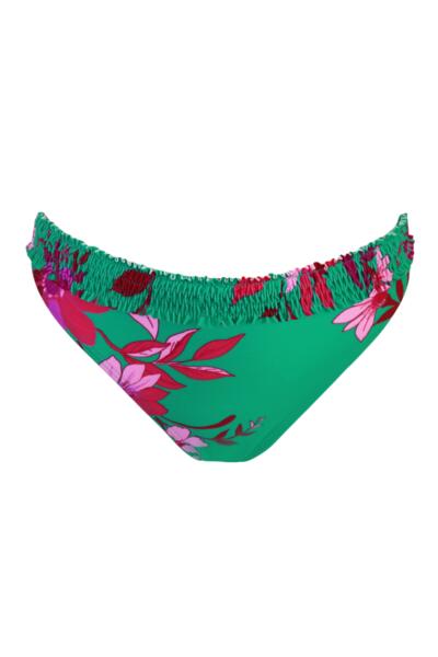 Free Spirit Frill Waist Brief In Green/Pink - Pour Moi