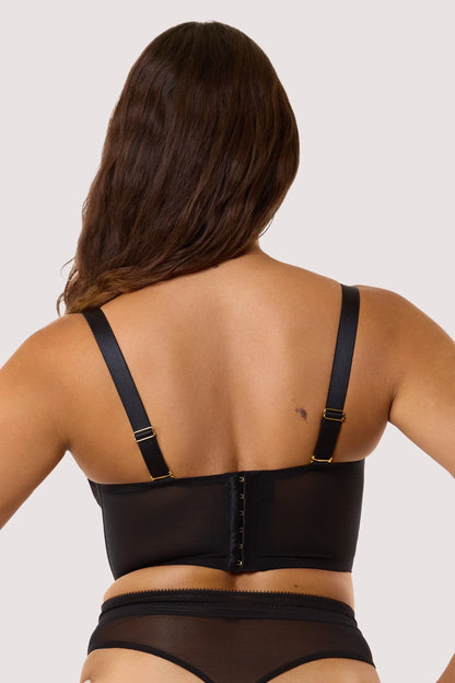 Daisy Embroidery Strapless Bustier - Wolf & Whistle