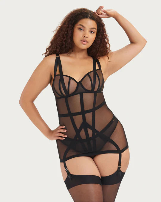 Karolina Basque In Black - Bluebella - BraTopia