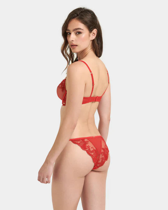 Marseille Wired Bra In Tomato Red - Bluebella