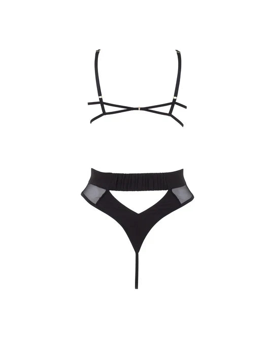 Orla Sheer Mesh Bodysuit Black - Bluebella