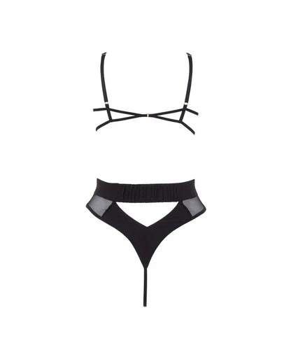 Orla Sheer Mesh Bodysuit Black - Bluebella
