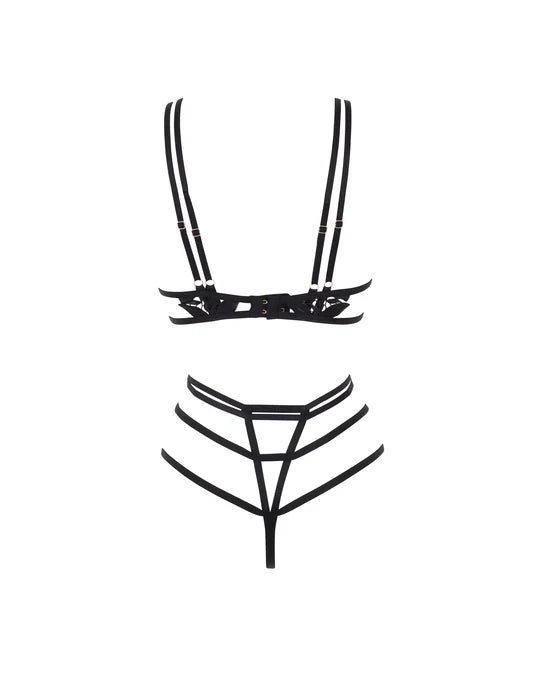 Ophelia Open Bodysuit Black - Bluebella