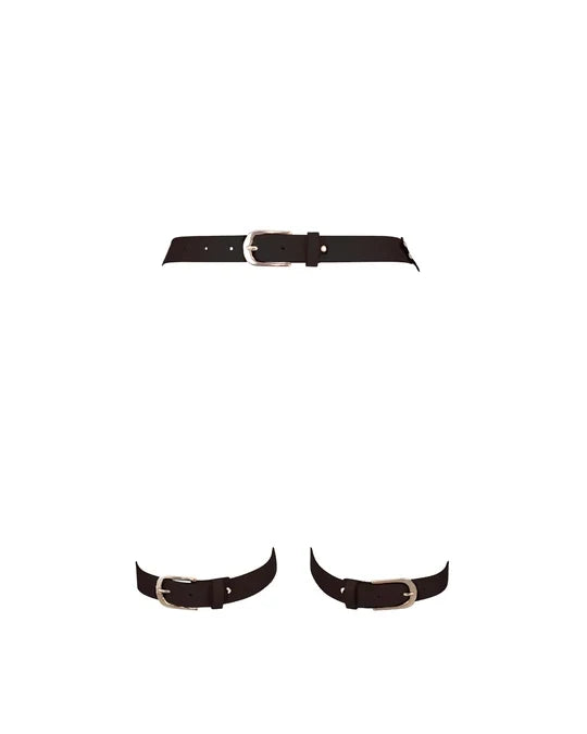 Lotus Thigh Harness In Black/Gold- Bluebella