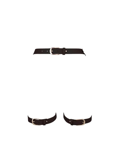 Lotus Thigh Harness In Black/Gold- Bluebella
