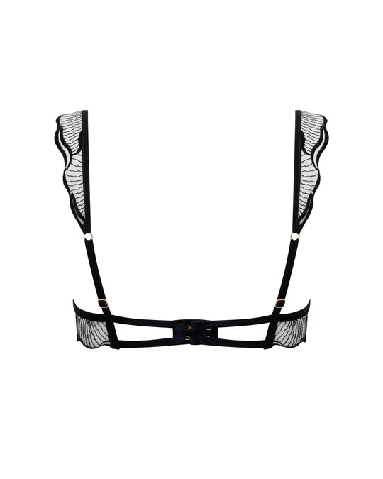Marisa Wired Bra In Black & Sheer - Bluebella