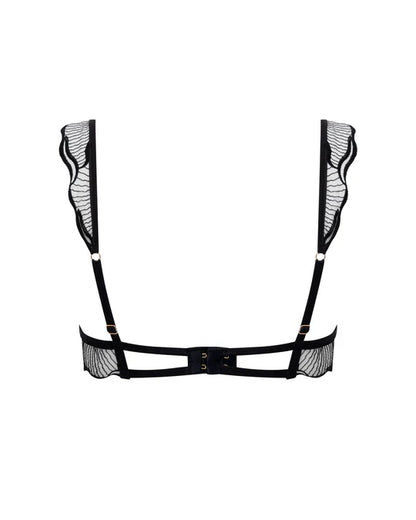 Marisa Wired Bra In Black & Sheer - Bluebella