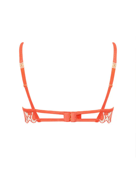 Harlow Wired Bra In Hot Coral - Bluebella