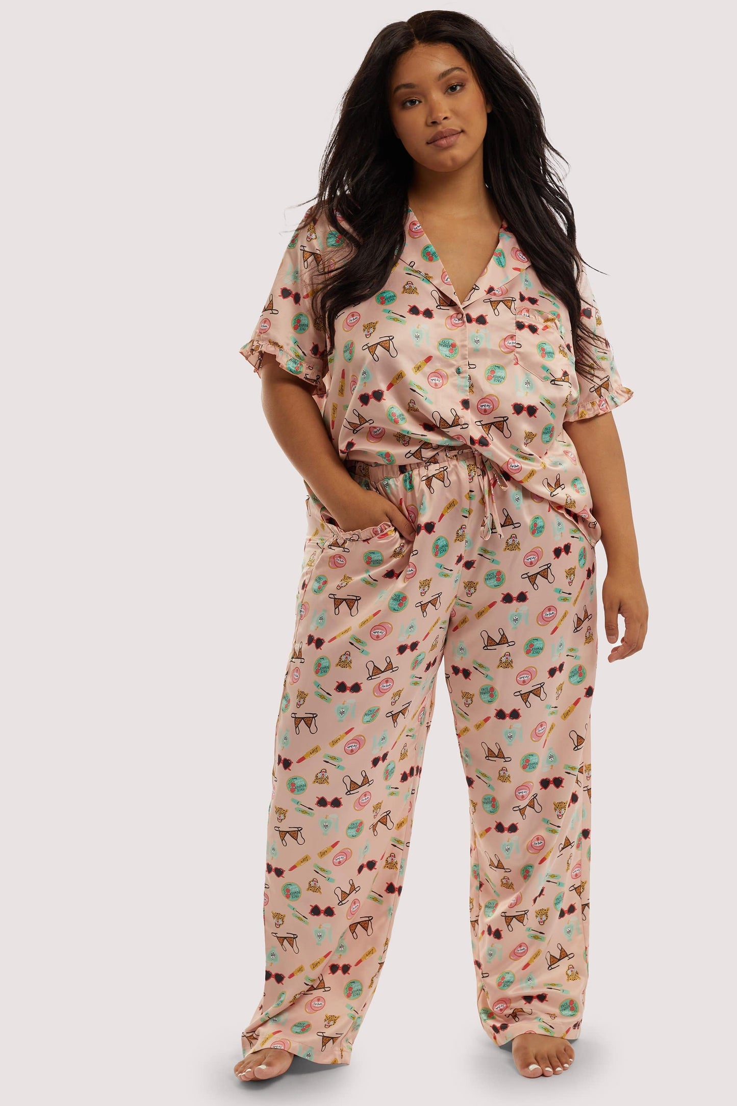 Bodil Jane Recycled Satin Trousers - Playful Promises