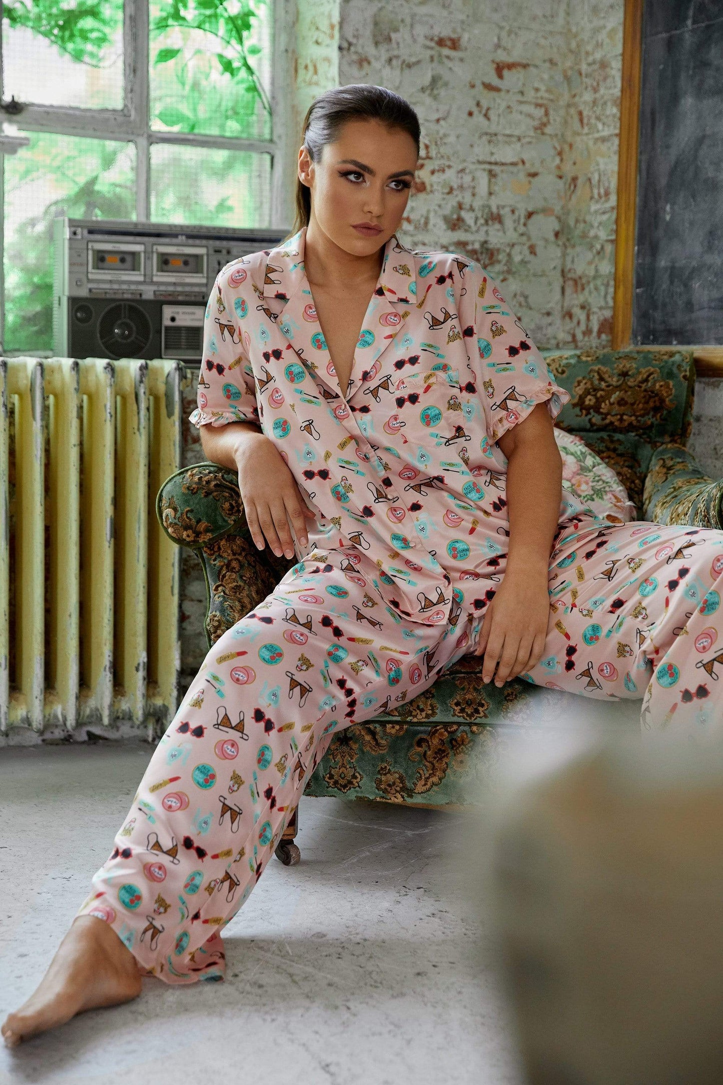 Bodil Jane Recycled Satin Trousers - Playful Promises