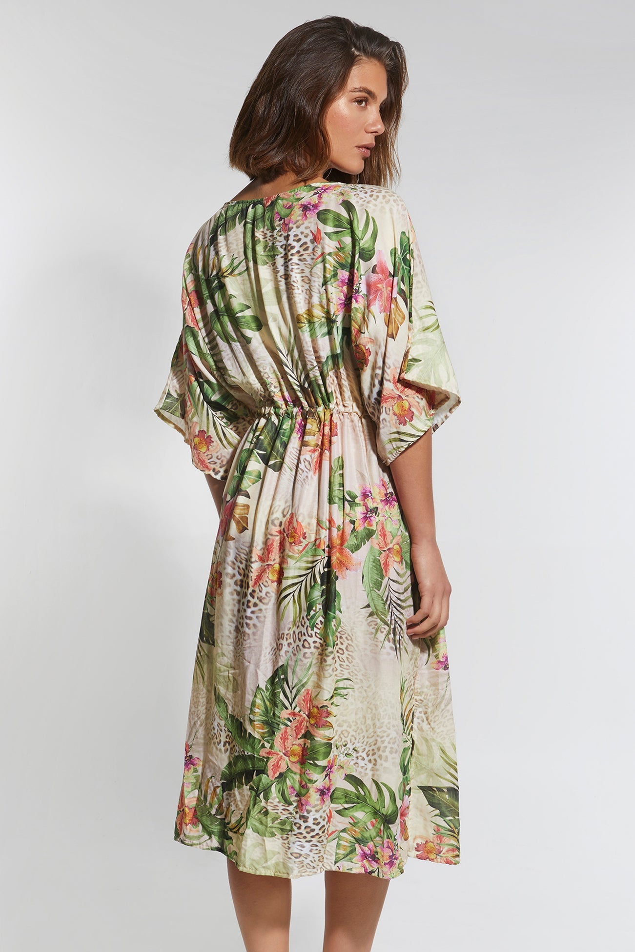 Camisola Cover-Up In Ecru Multi - Docor
