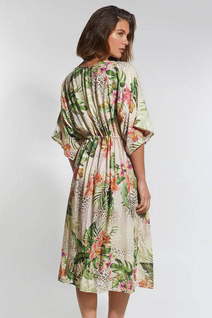 Camisola Cover-Up In Ecru Multi - Docor
