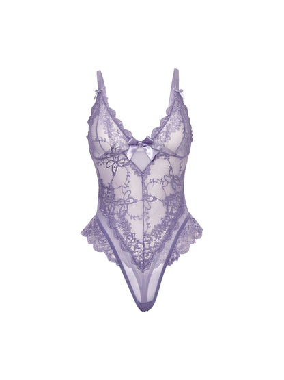 Valentine Sheer Lacey Teddy - Oh La La Cheri