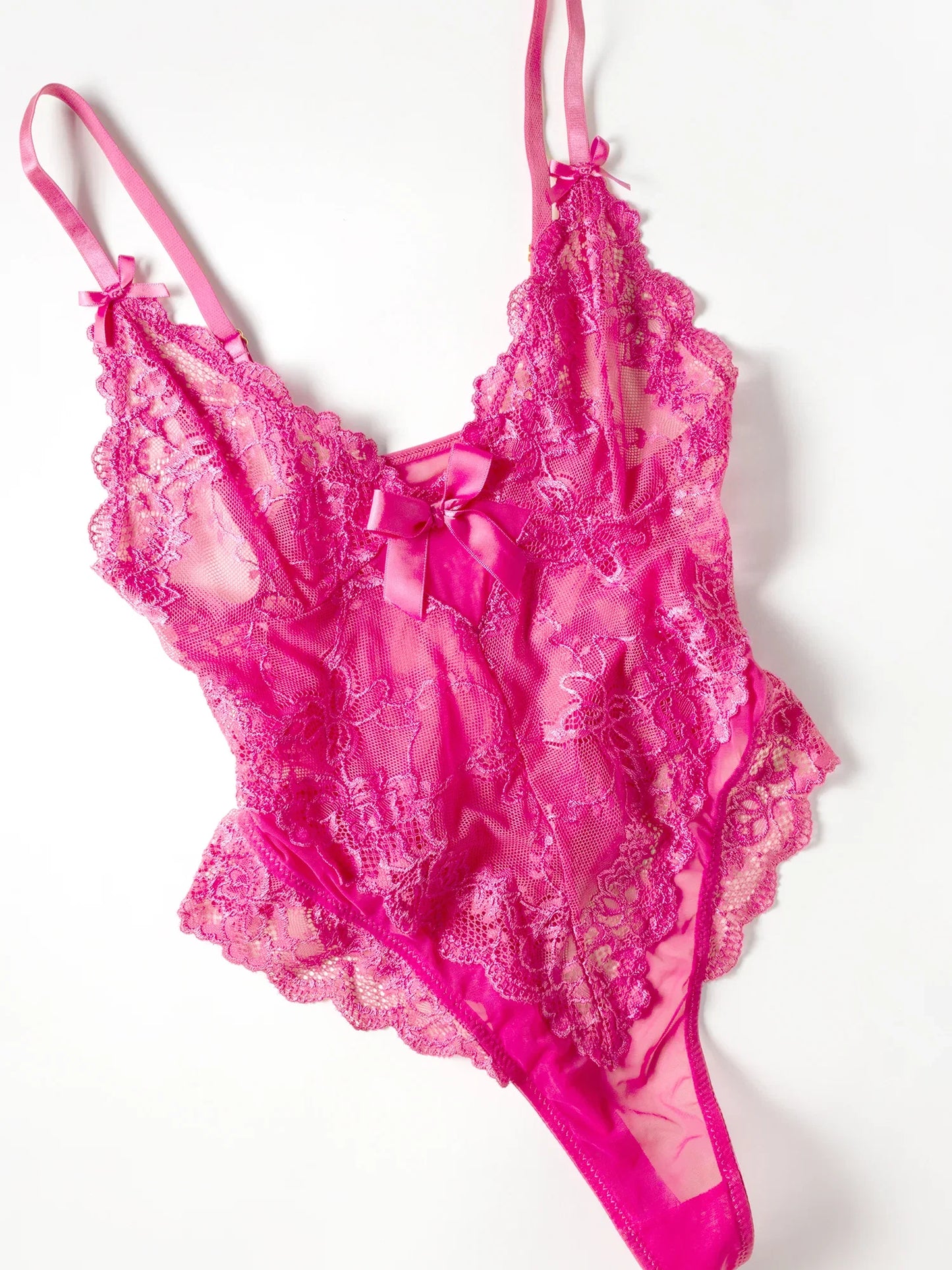 Valentine Sheer Lacey Teddy - Oh La La Cheri