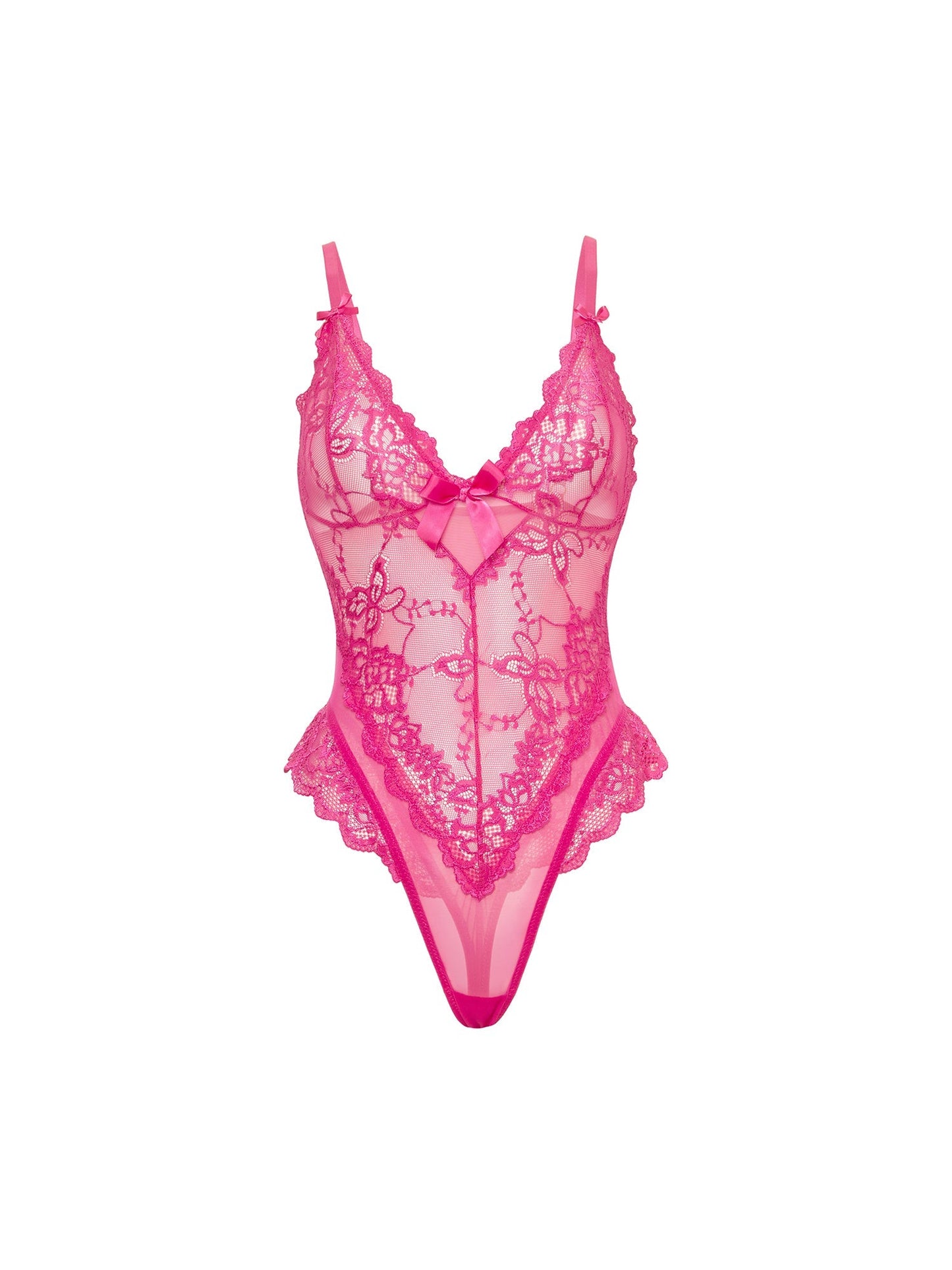 Valentine Sheer Lacey Teddy - Oh La La Cheri