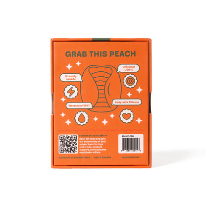 Peach Emoji Vibrating Stroker - Emojibator