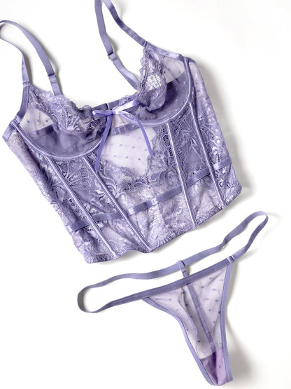 Vanessa Lace Bustier Set - Oh La La Cheri