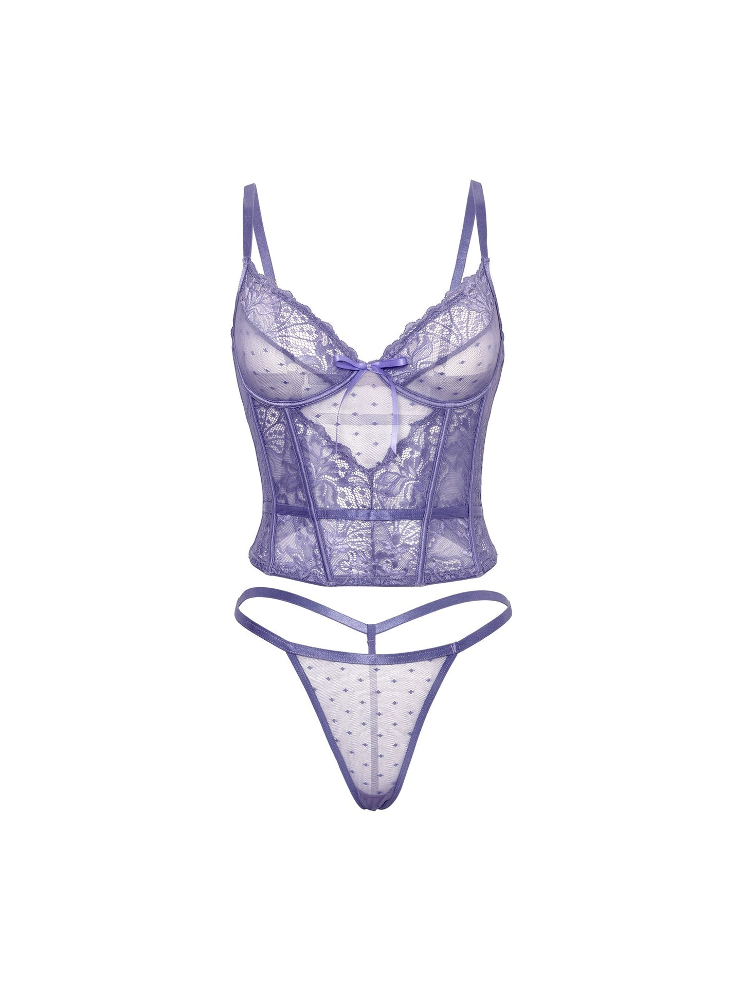 Vanessa Lace Bustier Set - Oh La La Cheri