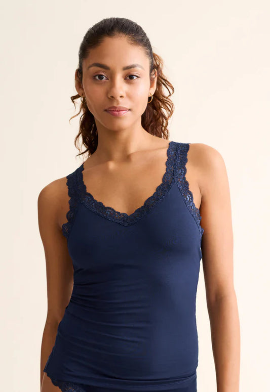Iconic Cami With Shelf Bra In Ink - Fleurt