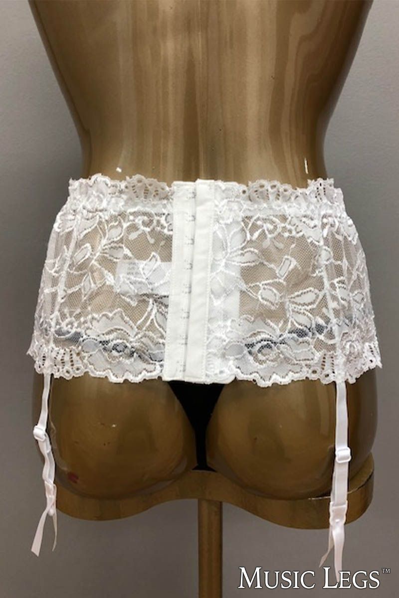 Ivory Embrace Garter Belt - Music Legs