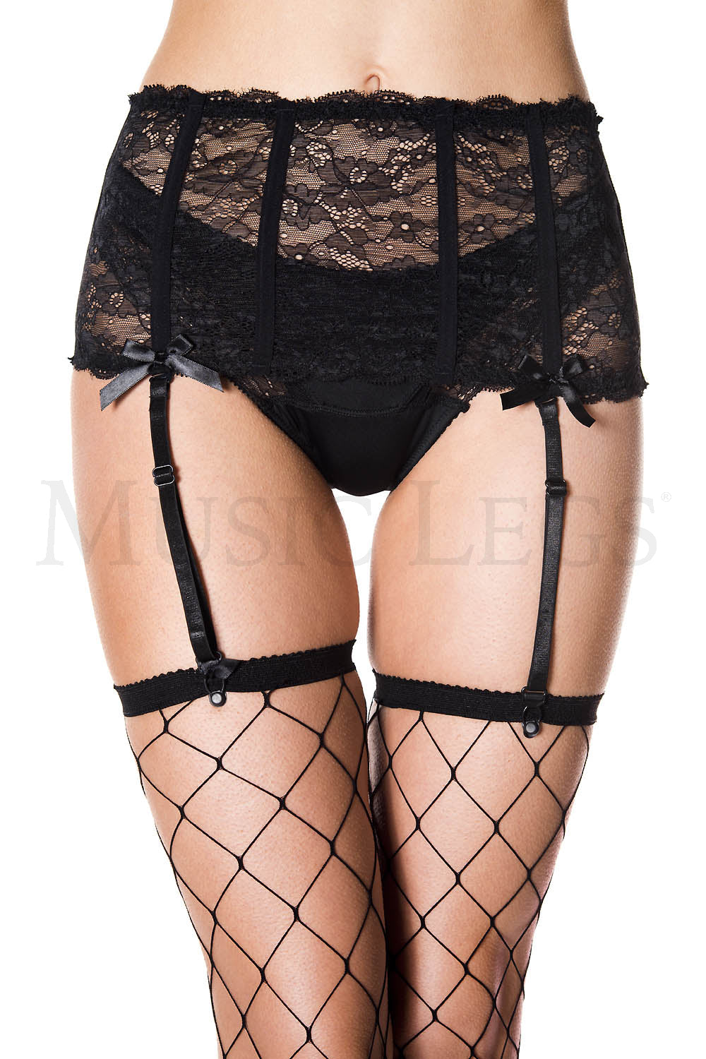 Boning Garterbelt in Black - Music Legs