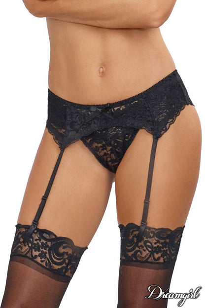 Lace Garterbelt In Black