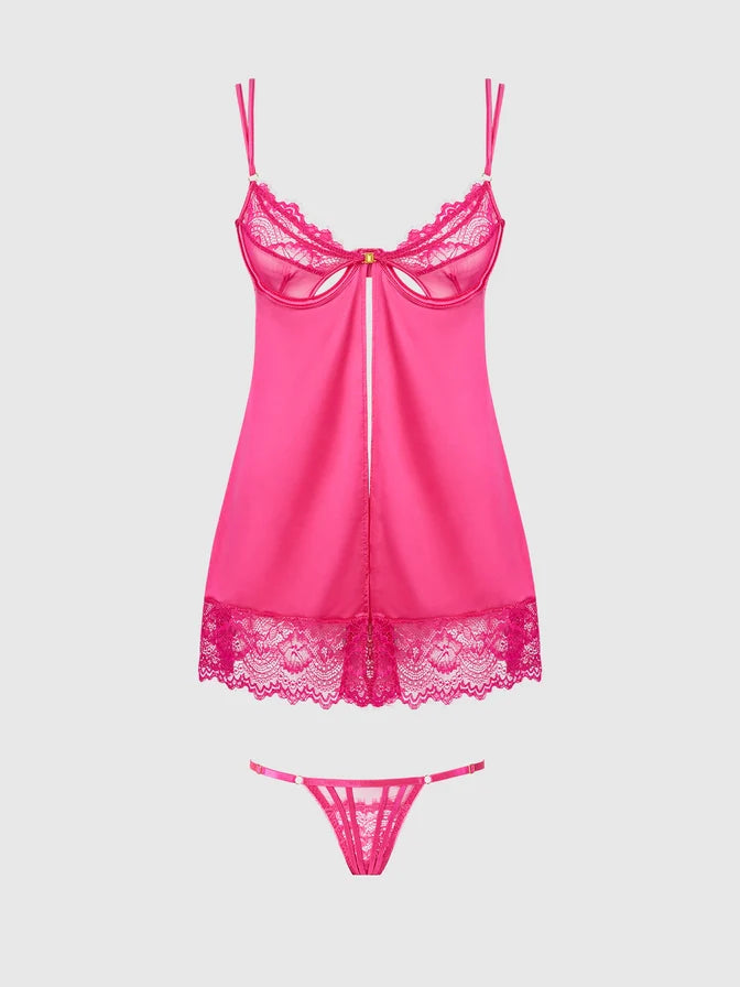 Issadora Babydoll In Pink Dragon - House of Desire