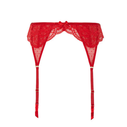 Heidi Suspender In Ruby Red - Panache