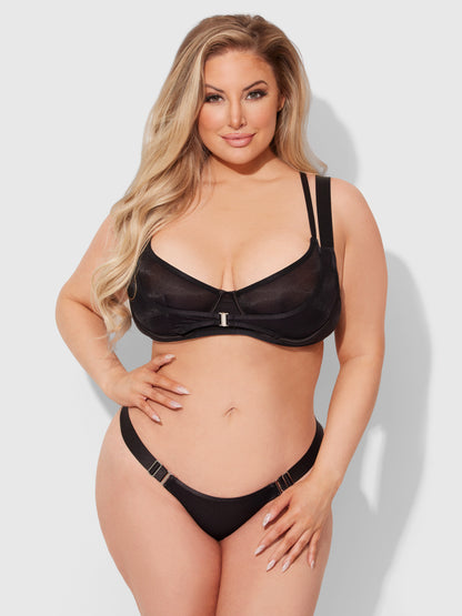 Yvone Layered Bra & Elastic Side Thong - House of Desire