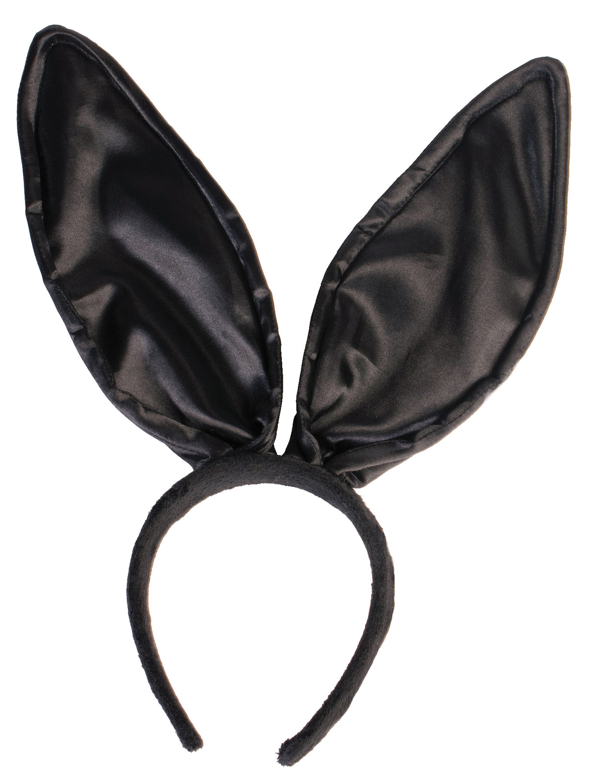 Satin Bunny Ears In Black - Playboy