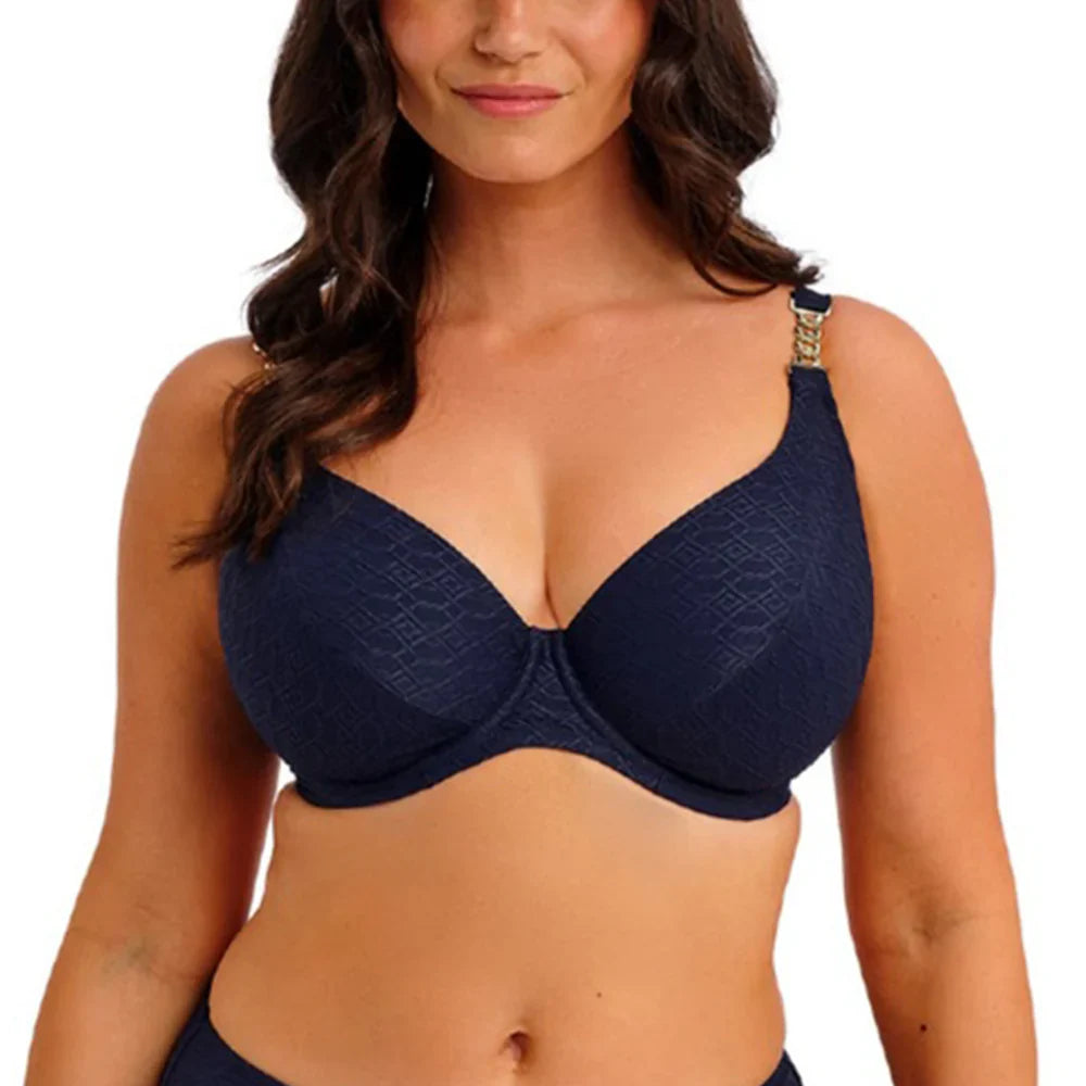 Azores UW Plunge Bikini Top In Midnight - Fantasie