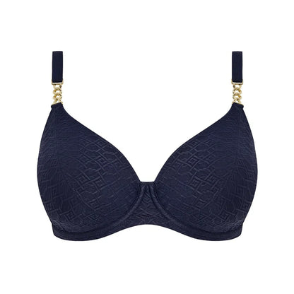 Azores UW Plunge Bikini Top In Midnight - Fantasie