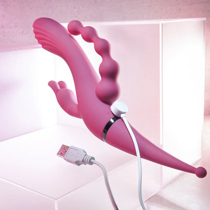 Silicone Rechargeable Four by Four Burgundy - Gender X