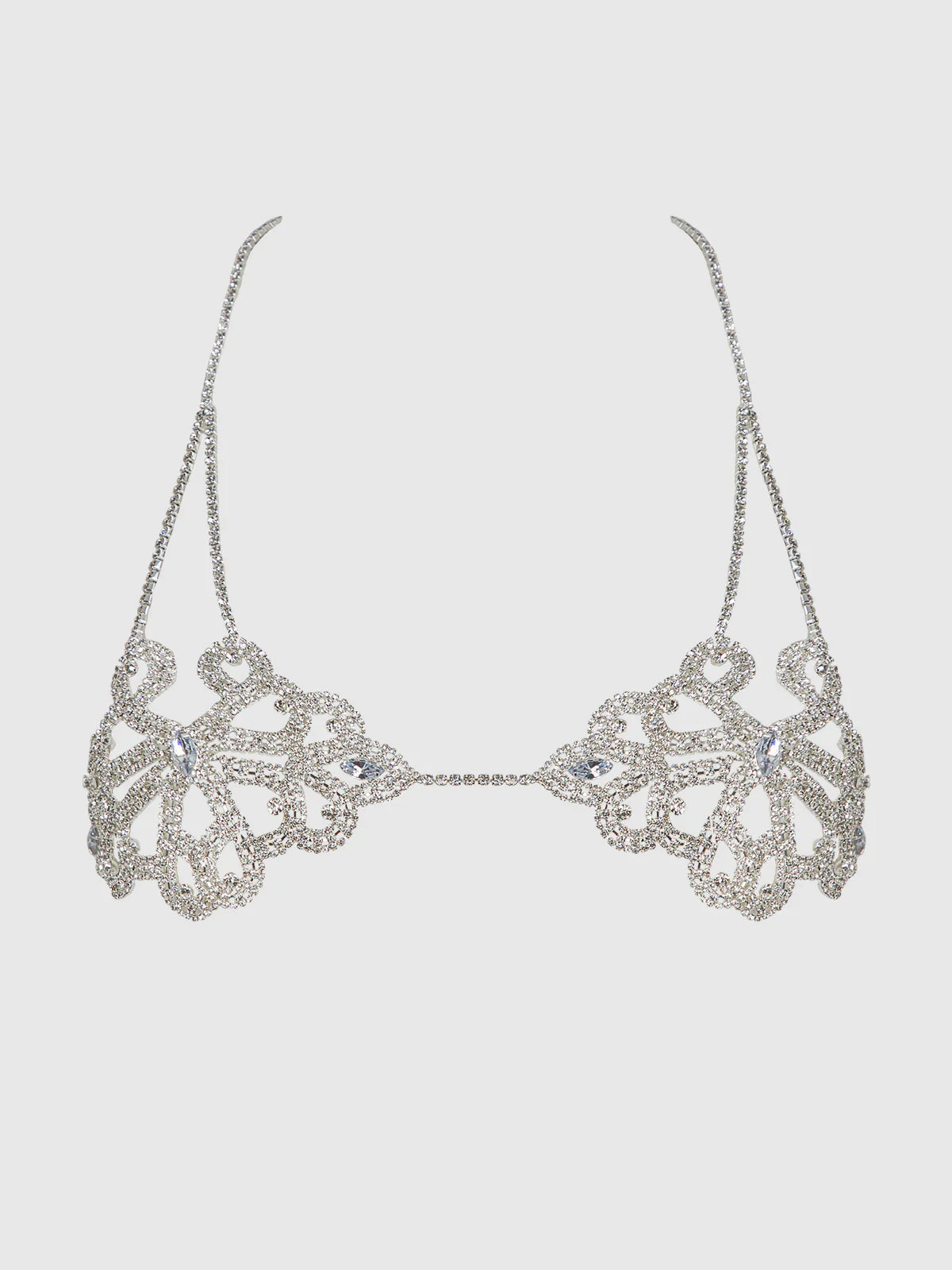 Rhinestone Swirl Knot Bralette - House of Desire