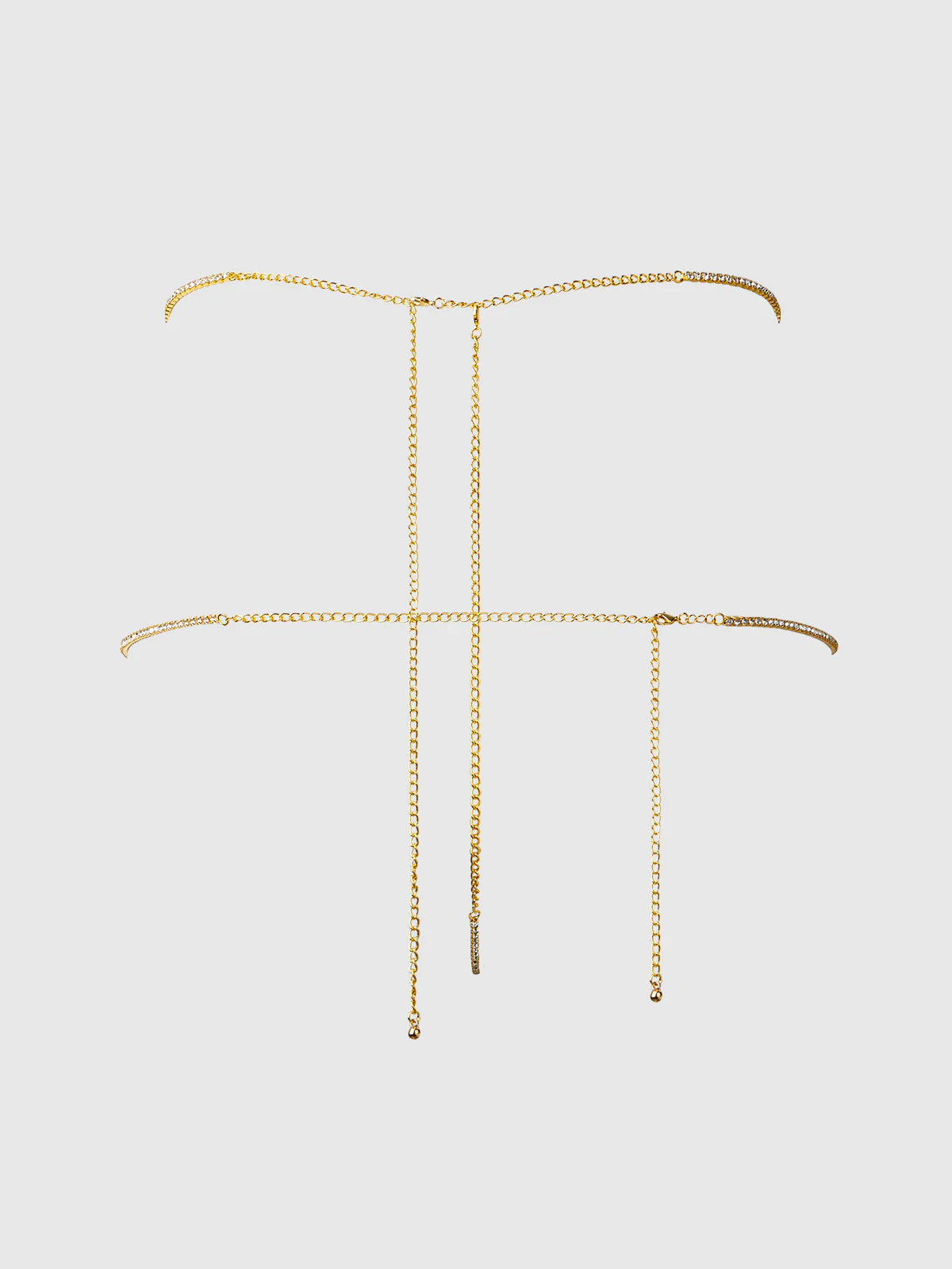 Rhinestone Swirl Knot Panty in Gold- House of Desire